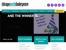 Tablet Screenshot of chicagoyouthshakespeare.org